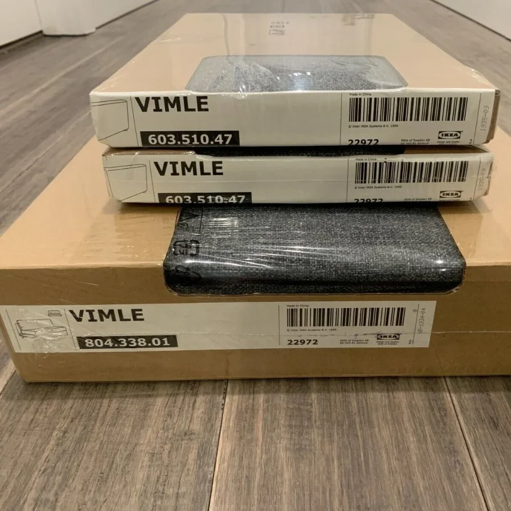 NEW IKEA VIMLE Sofa Cover for 2-seat sofa, Gunnared medium grey Complete set